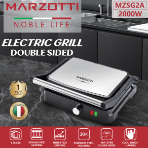 Marzotti Electric Grill Double Sided 2000W 4 Slice Big size