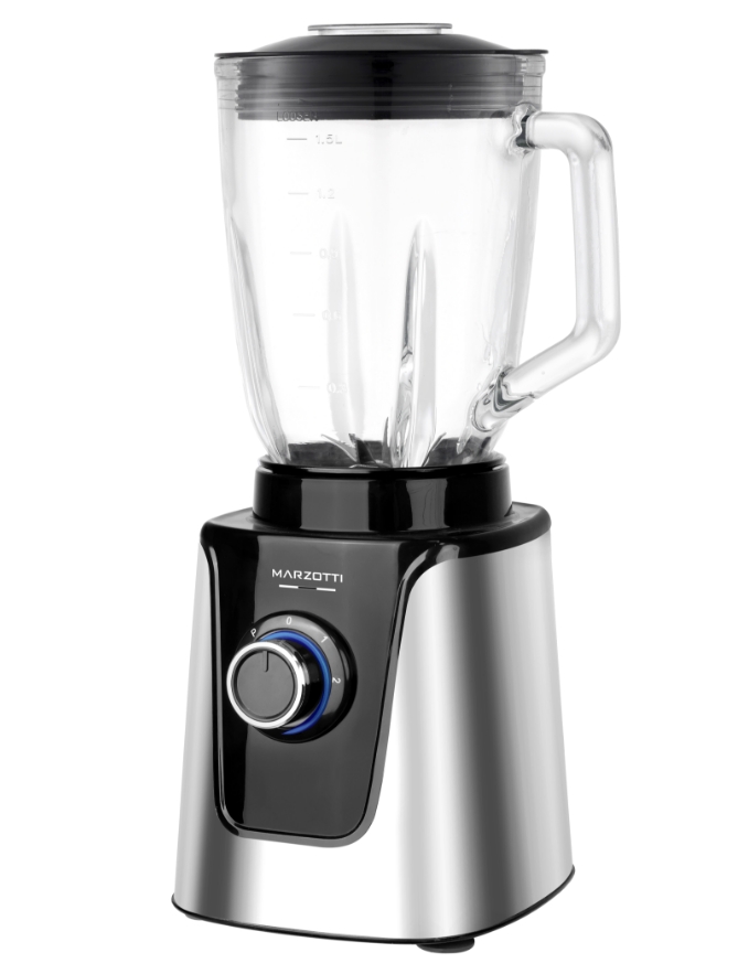 Marzotti NEW 2 In 1 Thick Glass Jug Blender 1000W 1.5L 430 Stainless Steel 6 Blades ICE CRUSH - Image 3