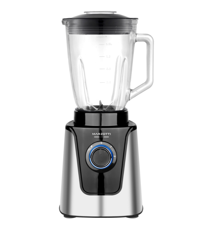 Marzotti NEW 2 In 1 Thick Glass Jug Blender 1000W 1.5L 430 Stainless Steel 6 Blades ICE CRUSH - Image 2