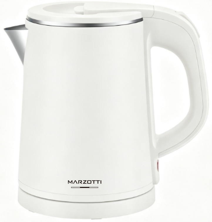 MARZOTTI Electric Kettle 800W 0.8L 304 Stainless Steel Double Wall Cool Touch Body