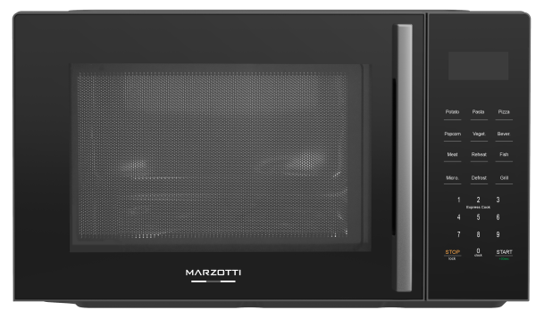 MARZOTTI Microwave Oven 25L 850W Grill Function1000W 10 Power Levels 8 Auto Menus